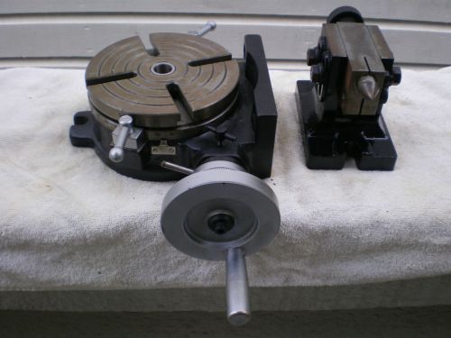 Grizzly h7527 6&#034; rotary table w/ div. plates and tailstock for sale