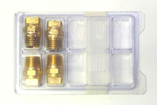 Lot of (4) Spraying Solutions H1/4VV-11001 Veejet Brass Nozzle *NEW*