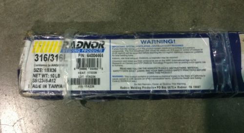 Radnor 316/316L Stainless Steel TIG Welding Rods 10lbs 1/8&#034; X 36&#034; 64004464