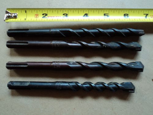 Lot of 4 Black &amp; Decker/Bosh 1/2&#034; Concrete/Masonry Bits, SDS Plus , Germany