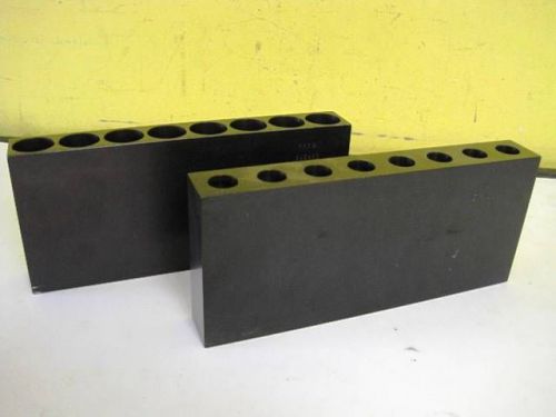 Lot of 2 Heat Block Tube Test Holder 342488 5/8 x 3 342422 1x3 1/2