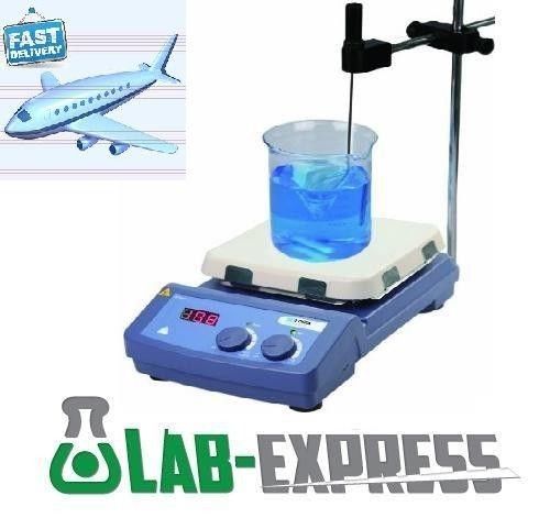 Digital Magnetic Hotplate Stirrer with Temperature Sensor 7x7&#034; CERAMIC GLASS