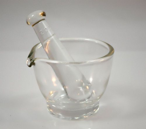 Glass Mortar &amp; Pestle Set: (2 oz) Pharmacy Use