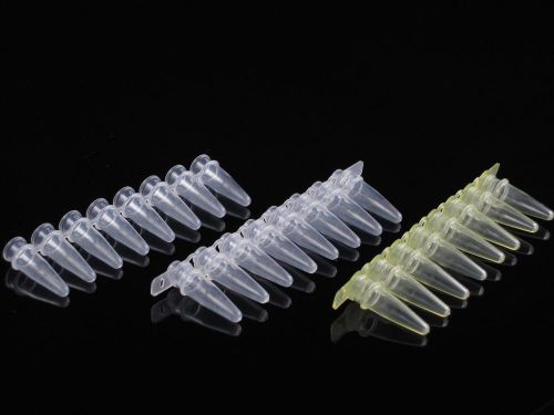 New 100sets 0.2ml PCR 8 tube strip with cap strip clear