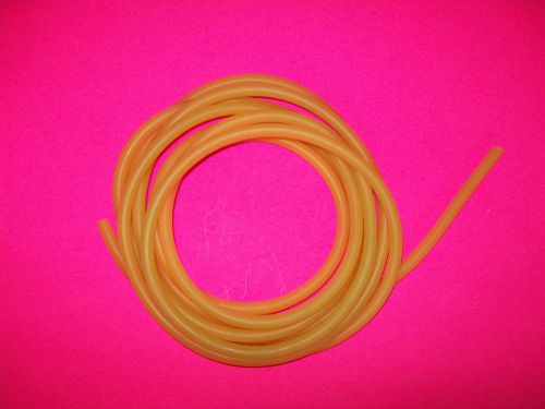 100 FEET 1/8&#034; ID X 1/32&#034;wall X 3/16&#034;  OD LATEX  RUBBER TUBING AMBER NICE TUBE