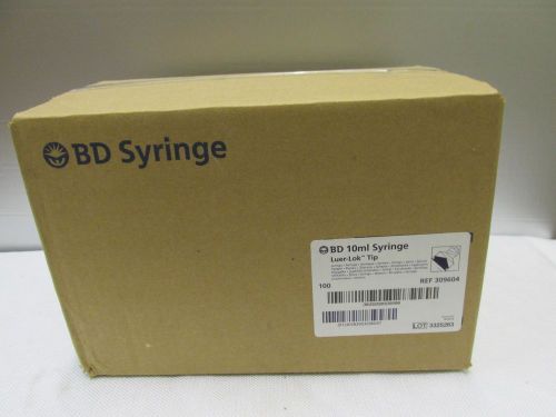 100 BD 10ML 10 ML CC mL BECTON DICKINSON HYPO LUER-LOK TIP SYRINGE 309604 NEW