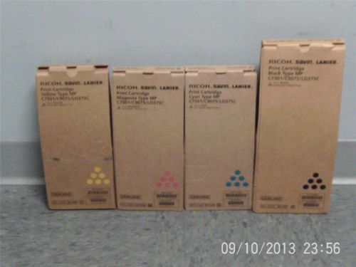 New Genuine Ricoh Print Cartridges type MP C7501 CYMK