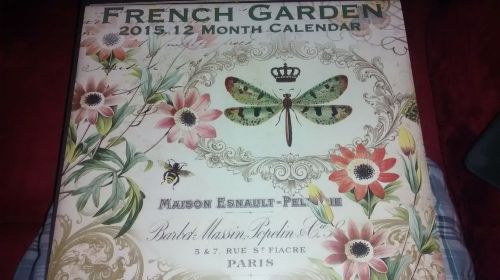 FRENCH GARDEN 2015 12 Month Wall Calendar The Briar Rose Inc. 204134 1405