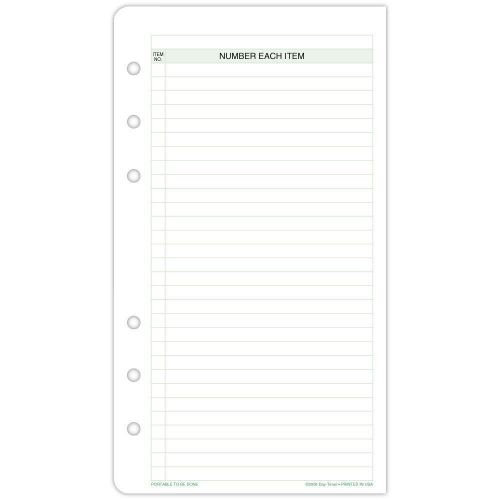 Day-timer portable size loose-leaf to be done pages, 3.75 x 6.75 inches (87138 for sale