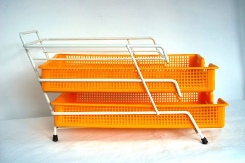 Vintage Mid Century Falle Uldall Denmark Desk Paper Letter Tray Organizer