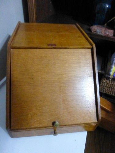 Antique Oak Desk Office Letter Envelope Paper File Organizer WEIS secretary