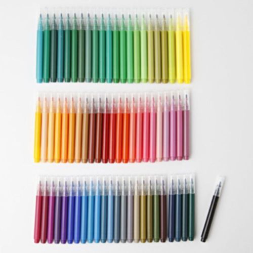 MUJI Mome Aqueous Color Pen Set 70 color total length 90mm Japan WorldWide