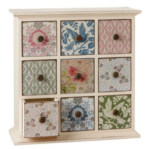 Midwest Vintage Floral Multi Drawer Desktop Storage