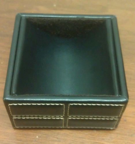 Mission faux leather paper clip holder, black (21515) for sale