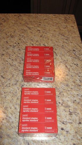 Staples Standard Staples 5000 per box, 10 boxes * NEW * Sealed, 50,000 Staples