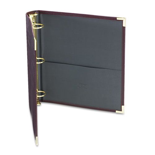 Classic Collection Ring Binder Portfolio, 11 x 8-1/2, 1-1/2&#034; Capacity, Burgundy