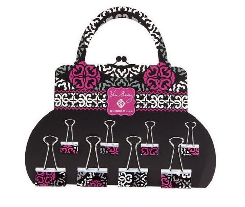 NWT Vera Bradley Binder Clips Canterberry Magenta New