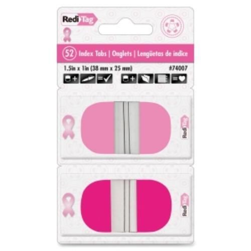 Redi-tag pink bca round pop-up index tabs - write-on - 1 pack - (rtg74011) for sale