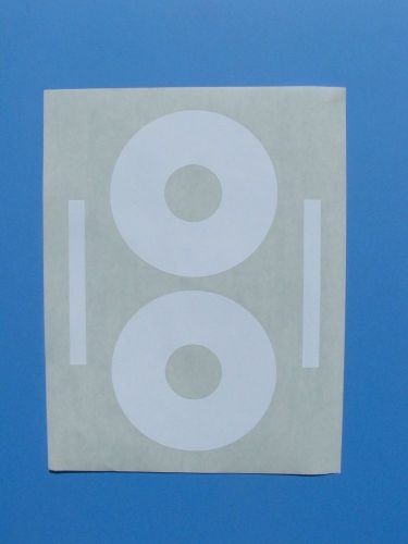 200 cd dvd labels, white matte, hole diameter 1-5/8 inch, 2 labels per sheet for sale