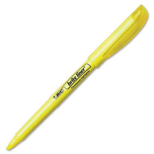 Bic Brite Liner Highlighter - Chisel Marker Point Style - Fluorescent (bl11yw)