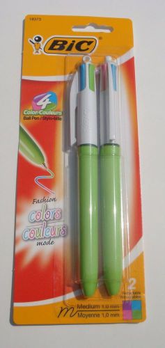 4 BIC FOUR COLOR PENS  New Fashion Colors * FREE SHIP USA