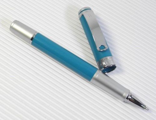 free ship pirre paul&#039;s RB 50 roller ball pen LIGHT BLUE + 2 POKY refills BLUE