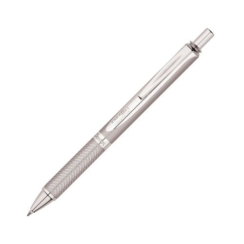 Pentel EnerGel Alloy RT Premium Liquid Gel Pen 0.7mm - Silver Barrel &amp; Ink Qty 2