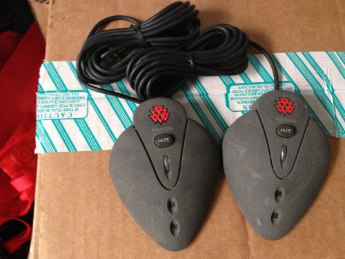 2x Polycom SoundStation Microphones 2201-02138-601-B