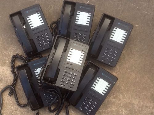 Lot Of (6) Vodavi Starplus Black Single-Line Speakerphone 2802-00