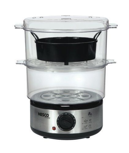 Nesco ST-25F 5qt Food Steamer Bpa Free Appl Stainless Steel Base 400watt (st25f)