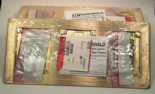 NOS Wiremold 837B Brass Floorbox Cover Carpet / Tile Ring