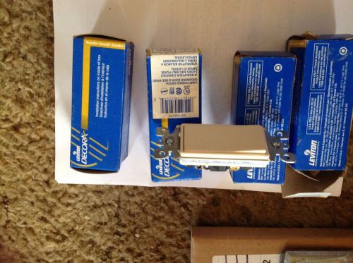 LEVITON DECORA SWITCH Almond Lot of 5