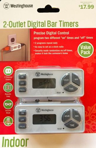 Westinghouse 2 Outlet Digital Bar Timers (2 Pack) NIB