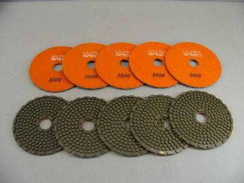 5” Ultra-Speed Wet Diamond Polishing Disc – 10 Pack #3000 (#43X10)