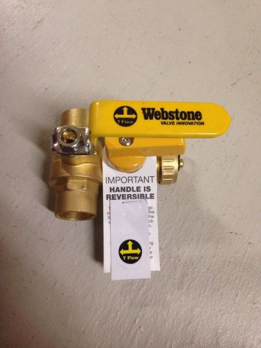 3/4&#034; Sweat Webstone Pro-Pal Ball Drain/Purge Valve #50613