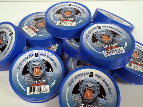 Blue Monster Tape - Blue PTFE Teflon Thread Tape 1/2&#034; x 1429&#034; - Single Roll