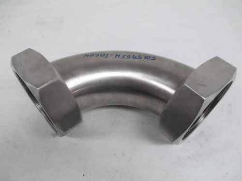 NEW WAUKESHA 3IN 90 DEG STAINLESS SANITARY PIPE ELBOW D211454