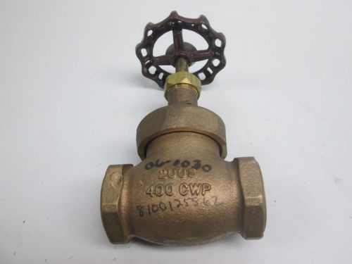 New crane 212p 200s 400 cwp bronze threaded 1-1/4in npt globe valve d265680 for sale