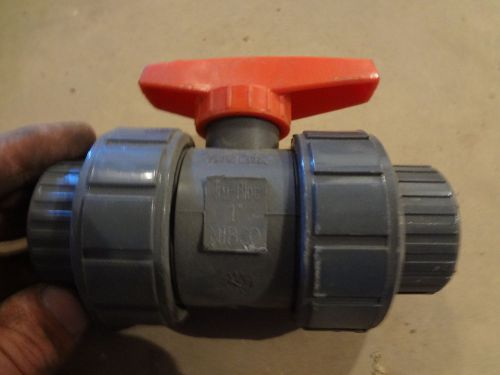 Nibco chemtrol tru-bloc union ball valve 1&#034; pvc slip x female threaded for sale