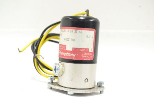 NEW HUMPHREY T062E1 3 10 35 120V-AC 1/4 IN NPT SOLENOID VALVE B286587