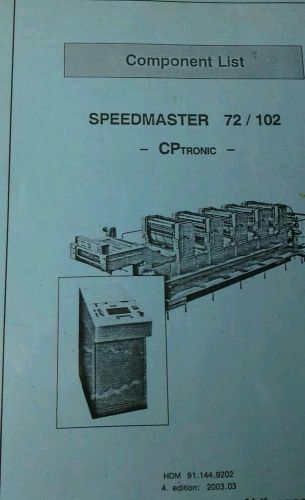 SPEEDMASTER MANUAL &amp; component list