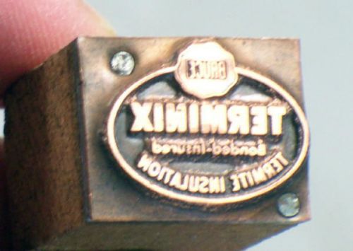 Letterpress Printing Printers Block Terminix Termite Control Advertising Logo