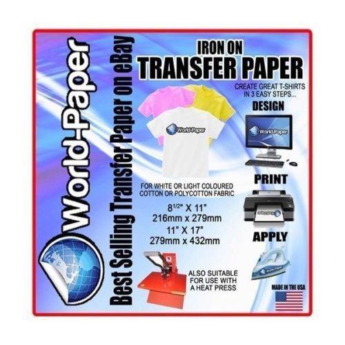 HEAT TRANSFER PAPER LIGHT 1000 PK - COOL PEEL