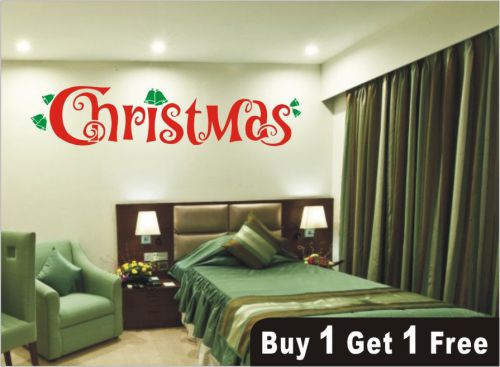 2X Christmas Glow Wishes Vinyl Wall Stickers Decal Art Home Decor - 546