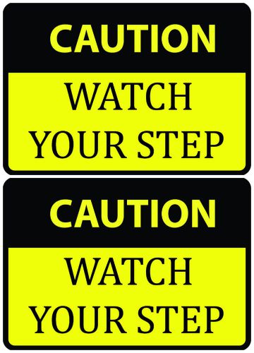 Don&#039;t fall watch your step caution yellow sign 2 pack warning signs work office for sale