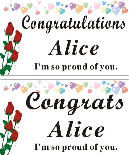 3ftX5ft Personalized Congratulations Congrats Graduation Wedding Banner Sign