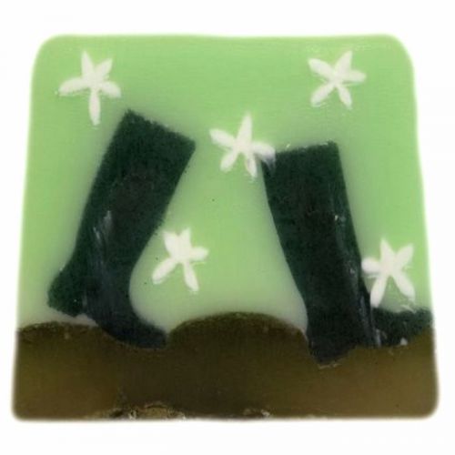 1190 gm loaf of handmade soap, picture of wellies running thro it - patchouli for sale