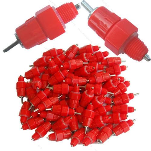 50PCS Water Nipple Drinker Chicken Feeder #S Poultry Duck Hen Screw In Style