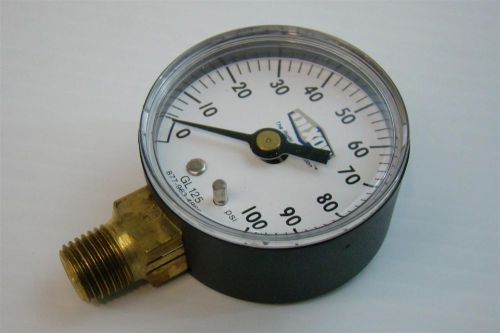 Dixon 1/4&#034; 2&#034; Face Gauge Pressure 0-100 Bottom Port GL125