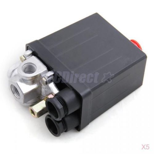 5pcs 90-120 PSI 240V 16A Air Compressor Pressure ON/OFF Switch Control Valve